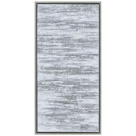 EMPIRE ART DIRECT Empire Art Direct MAR-CB6679-2448 Silver Frequency Textured Metallic Hand Painted Wall Art MAR-CB6679-2448